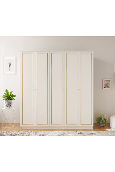 Rabi Gold Country Mega 5 Kapaklı Gardırop