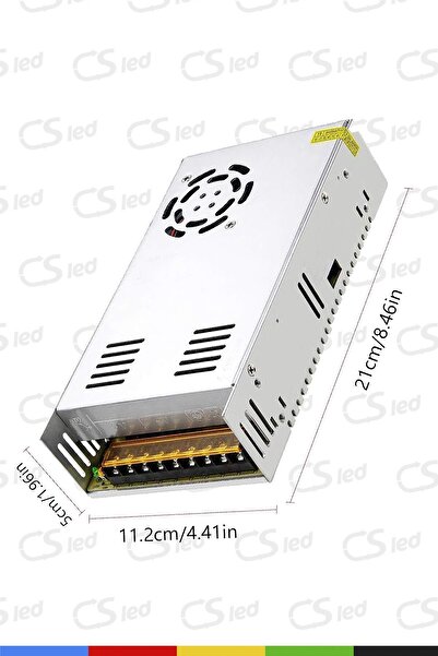 CSled 12 Volt 30 Amper Metal Kasa Fanlı Adaptör – Geniş Kasa Güç Kaynağı