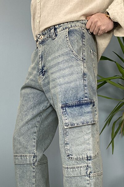 Alışveriş Sokağı Дизайн з кишенями для вантажу Сині джинси