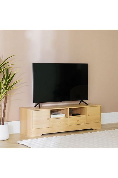 Danube Home خزانة تلفزيون جديدة من Rhaze - خشب البلوط (طول 140 سم × عرض 40 سم × ارتفاع 42 سم)