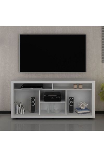 Danube Home Zoyi TV Unit Up to 55 Inches - White L144xW38xH67cm