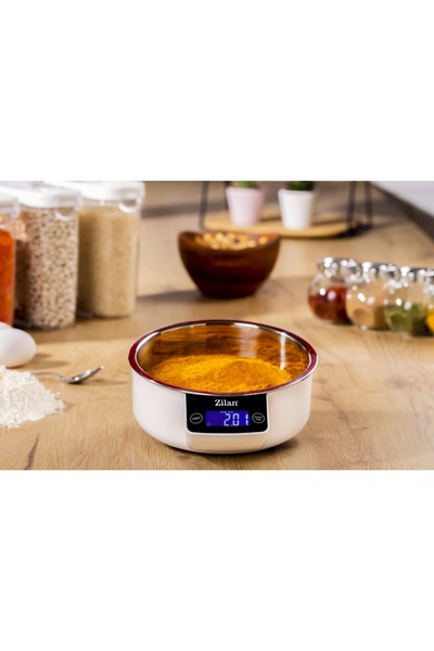 Zilan Ζυγαριά τροφίμων ZLN2977 Λευκή, ψηφιακή οθόνη, μπολ 900ml, μέγιστη χωρητικότητα 5 kg