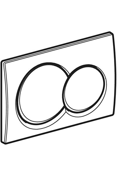 Geberit Kumanda Kapağı, Alpha01, Çift Basmalı, Parlak Krom, 115.035.21.1