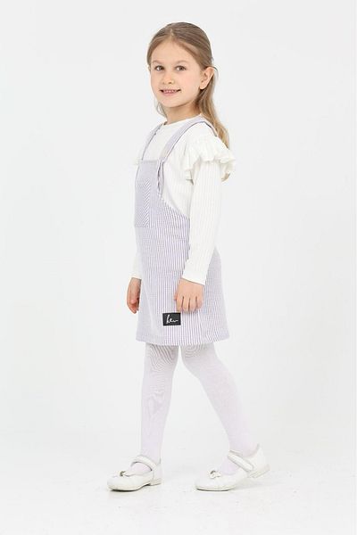 ANGELOS GIRLS Κοριτσίστικο φόρεμα Salopet 2 τεμαχίων (Φόρεμα Salopet + Μπλούζα Bady)12182