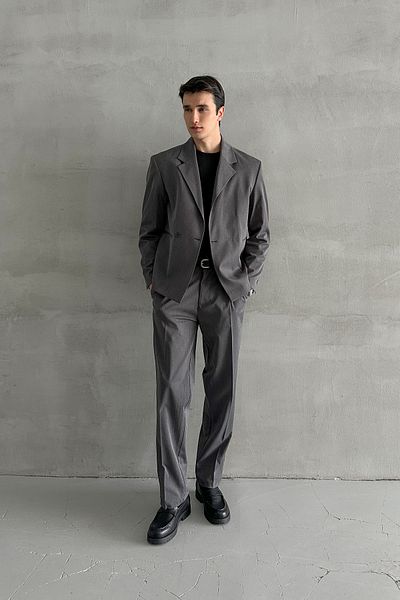 HYMAN Men's One Button Oversize Suit