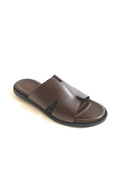 stok83 Ανδρικές παντόφλες από γνήσιο δέρμα