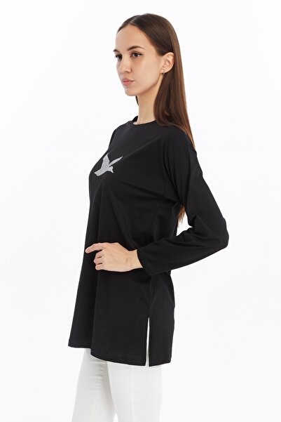 CNR TEKSTİL Bird Printed Tunic