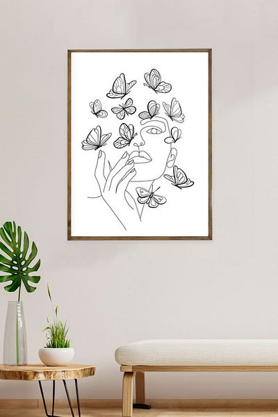 Dekorsiahome Декоративна картина с дървена рамка femalewallarts