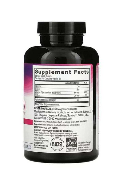 Neocell Super Collagen + C Capsules 250 Tablets