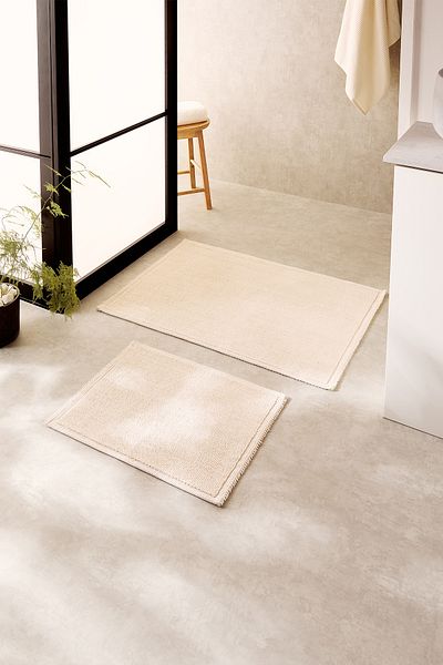 Ocean Home Textile مجموعة من سجادات حمام بوكل ملونة من القطن قابلة للغسل