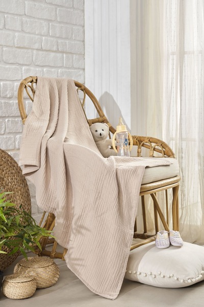 BebeSoft Four Layers Muslin Baby Blanket (100% Cotton)