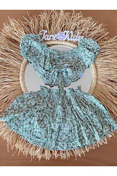 EBRU ÖZÖRGÜCÜ Devojčin set suknje od Viskoza tkanina sa cvetnim uzorkom, Skra...