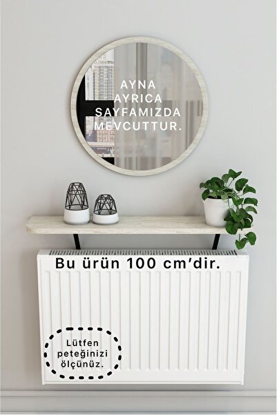 TALAŞTOZUM TRAVERTEN 100 CM OVAL PETEK ÜSTÜ RAF DRESUAR