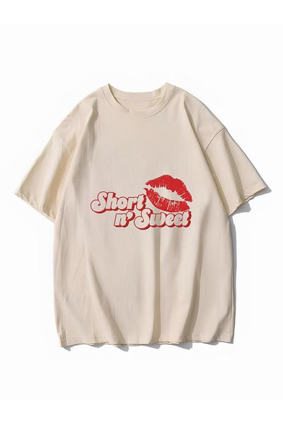 Minga London Sabrina Carpenter Over White Oversize T-Shirt泡泡特别设计新季