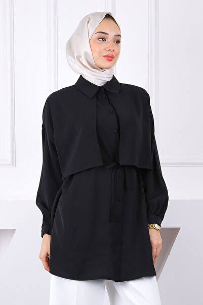 İmajButik Tunica Linda cu detaliu negru în față