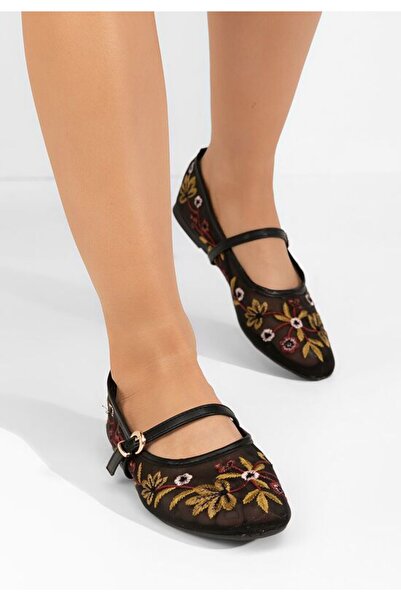 B T Shoes Дамски черни балетки Christinia