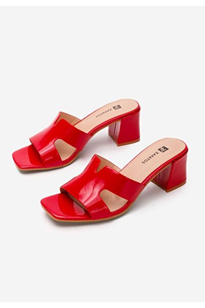B T Shoes Alemena red heeled slippers