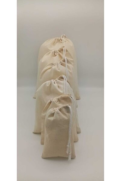 İSTANBUL SANDALET 5 Adet 7 X 10 Cm ( En*boy) Hambez Büzgülü Saklama Kesesi Bakliyat, Sebze, Meyve, Alışveriş Kesesi