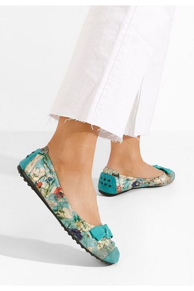 B T Shoes Balerini dama Doriya V4 turcoaz