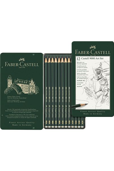Faber Castell Art Set 12 Pcs Graphite Pencil Castell 9000 Faber-Castell