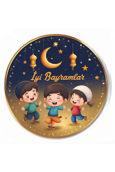 GSticker 30Pcs Sacrifice Eid Al Adha Sticker Set Good Happy Auspicious Festivals Label Sticker 5X5Cm
