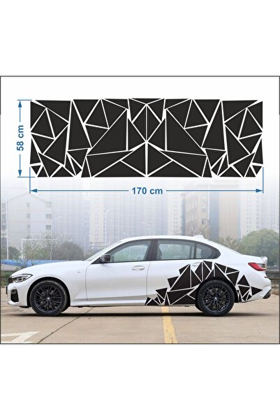 Sticker Works ملصق طلاء السيارة المثلث الأسود