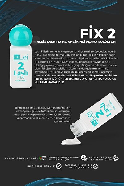 İnLei Lash Fix Lash Filler Kirpik Lifting Solüsyon No2