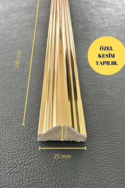 DİECOR Dekoratif Polistren 1 Adet Gold-altın 2,5 Cm Duvar Çıtası