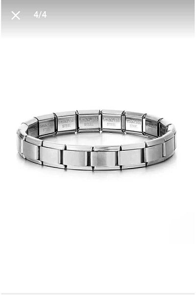gut putzen Italian Charm Steel Bracelet