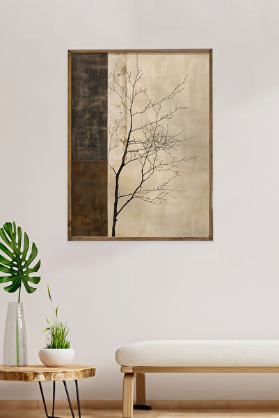 Dekorsiahome Ahşap Çerçeveli  Dekoratif Tablo wabisabi