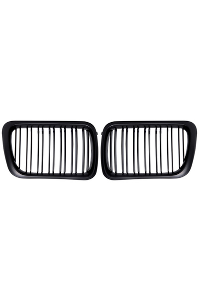 Genel Markalar Ön Panjur Set Bmw E36 Pıano Sıyah Cıft Cıtalı M-Renklı 91 96 U...