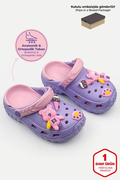 Beınsteps Children's Slippers Emoji Figured School Nursery Beach Pool Casual Girls Slippers & Sandals