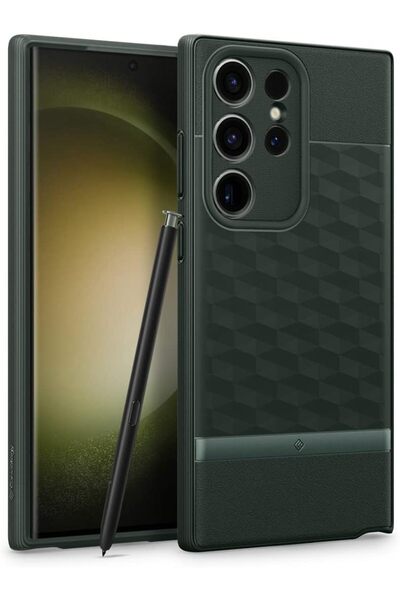 caseology غطاء بارالاكس لهاتف سامسونج جالاكسي S23 ألترا - أخضر داكن