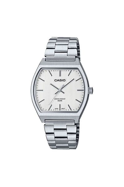 Casio Casio Men's White Dial Quartz Watch with Stainless Steel Strap MTP-B140D-7AVDF
