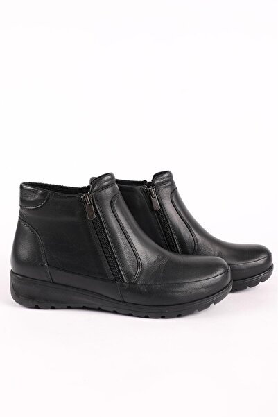 Hayati Arman حذاء نسائي مريح من الجلد الطبيعي باللون الأسود