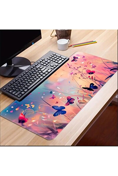 sgeteknoloji 70X30 سم الفراشات تحت عنوان عدم الانزلاق قاعدة سرعة سطح الألعاب لوحة الماوس الألعاب