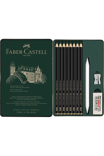 Faber Castell Set 11 Pcs Graphite Pencil Matte Pitt Faber-Castell