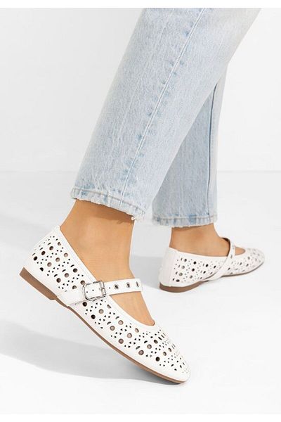 B T Shoes Balerini dama Arminda albi
