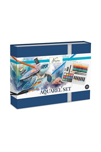 Nassau fine art Σετ ζωγραφικής με ακουαρέλα 34 τεμαχίων σε χαρτόκουτο