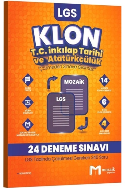 Hız Yayınları Mozaik Yayınları 8. Sınıf LGS T.C. İnkılap Tarihi ve Atatürkçül...