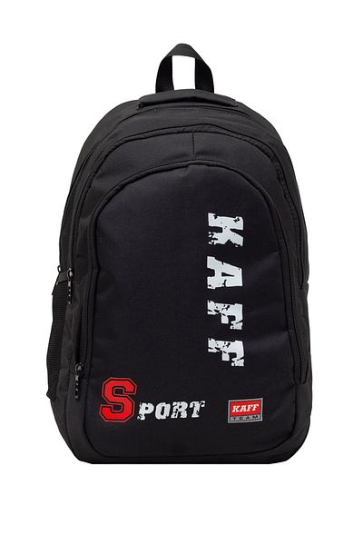 KAFF 3-Eye Black Waterproof Orthopedic Back Support Unisex Backpack 00310