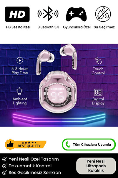 KAZEMTECH Bluetooth Kulaklık Kadın Erkek ios Android Uyumlu Dokunmatik Stereo...