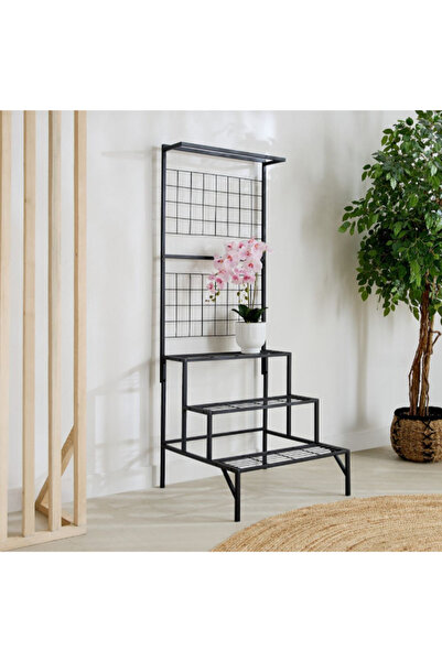 Home Box حامل زارع معدني بثلاث طبقات على شكل سلم من فيستا - ٦٠×٦٠×١٥٥ سم