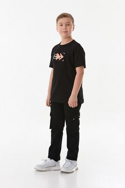 Fulla Moda Tricou pentru băiat cu text imprimat pe față și pe spate