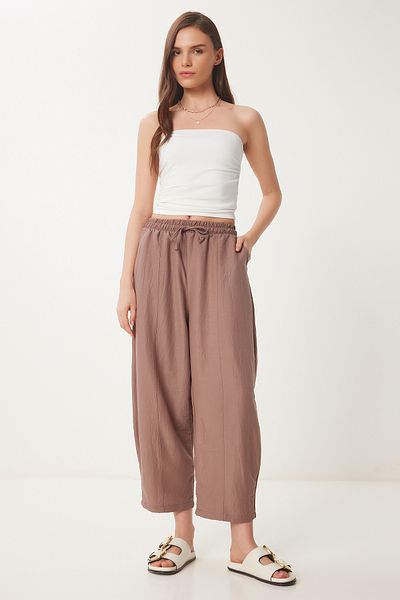 Lovelyİstanbul Summer Thin Ayrobin Shalwar Pants Vi̇zon Lci0029