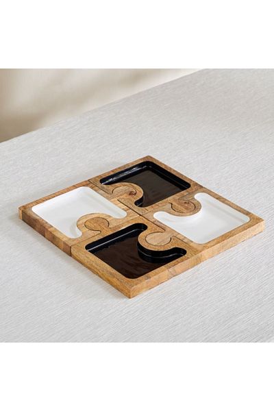 Home Box Nordic Wooden Puzzle Tray - 35.5x35.5x2.5 cm