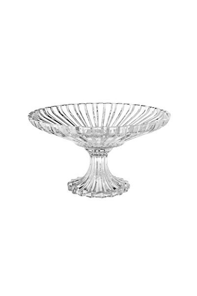 Dania Glass serving plate with base for sweets and fruits, multi-purpose