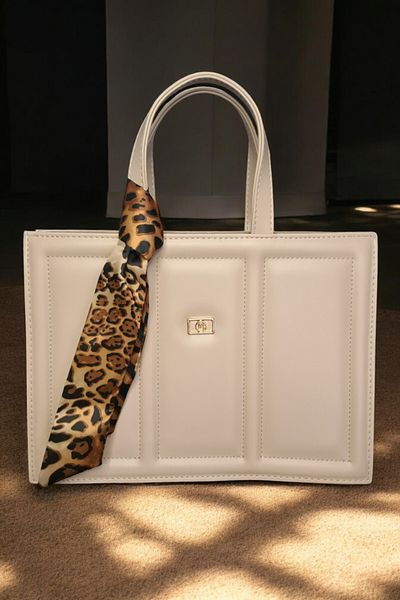 Classbag Geantă de umăr de mână pentru femei, cu eșarfă de nurcă, cu design elegant și modern