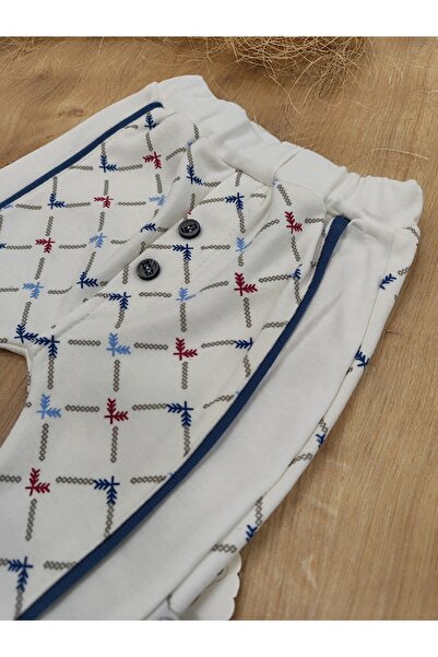 Tomuycuk Newborn 3-Piece Baby Boy Set - My Camping Embroidered & Hat Baby Set