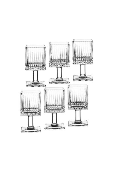 Dania Set of 6 clear glass square base juice glasses 160ml